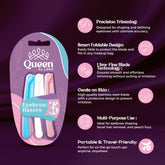 Queen Eyebrow Foldable Razor (Pack of 3)